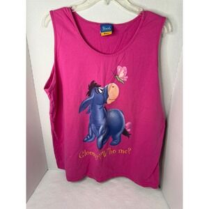 Y2K Vintage Disney Eeyore Tank Top Gloomy Who Me Pooh Woman Sleeveless Shirt